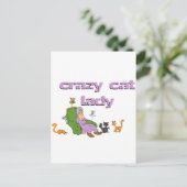 Crazy Cat Lady Briefkaart (Staand voorkant)
