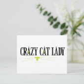 Crazy Cat Lady Briefkaart (Staand voorkant)