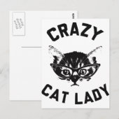 Crazy Cat Lady Briefkaart (Voorkant / Achterkant)