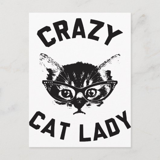 Crazy Cat Lady Briefkaart (Voorkant)