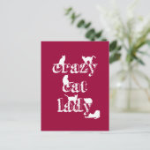 Crazy Cat Lady Briefkaart (Staand voorkant)