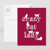 Crazy Cat Lady Briefkaart (Voorkant / Achterkant)