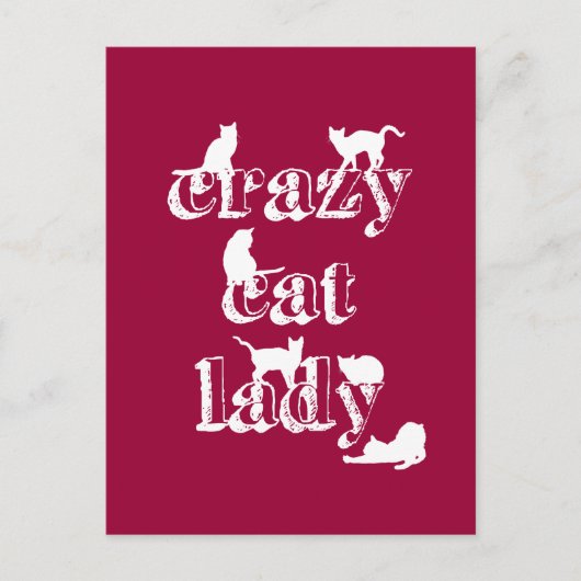 Crazy Cat Lady Briefkaart (Voorkant)