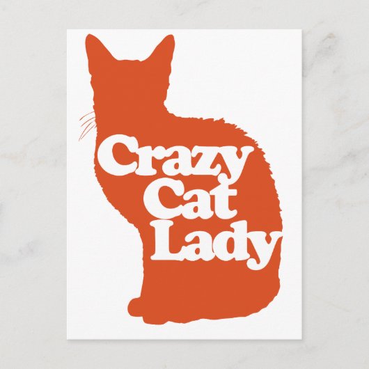Crazy cat lady briefkaart (Voorkant)