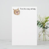 Crazy cat lady briefpapier (Staand voorkant)