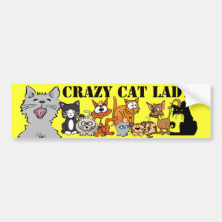 Crazy Cat Lady Bumpersticker