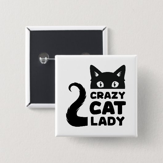 Crazy Cat Lady Button (Voorkant /achterkant)