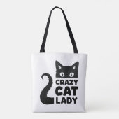 Crazy Cat Lady Canvas tas (Achterkant)