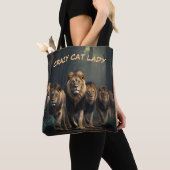 Crazy Cat Lady Canvas tas Pas Tekst & Afbeeldingen (Dichtbij)