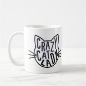 Crazy Cat Lady Cat Face Koffiemok (Links)