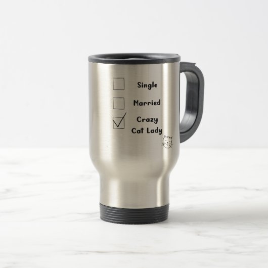 Crazy Cat Lady Cat Mam Gift Reisbeker (Voorkant rechts)