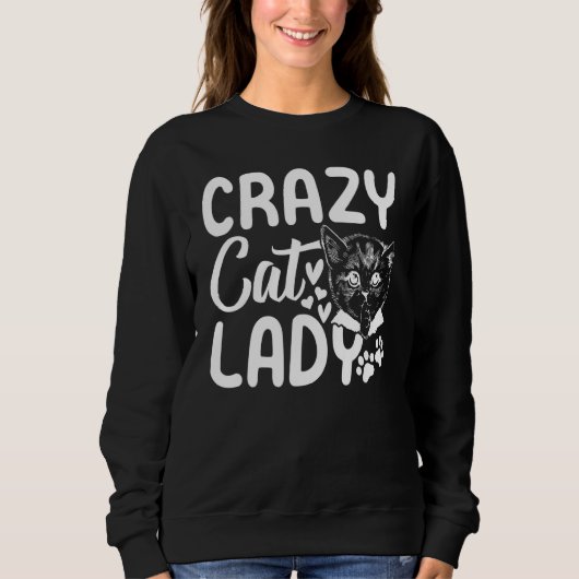 Crazy Cat Lady Cat Owner Cute Cat I Crazy Cat Lad Trui (Voorkant)