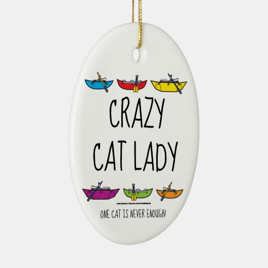 Crazy Cat Lady - Catarafters Keramisch Ornament (Rechts)