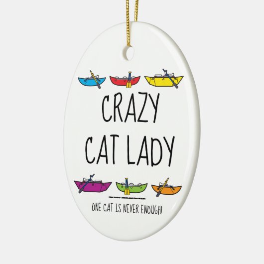 Crazy Cat Lady - Catarafters Keramisch Ornament (Links)