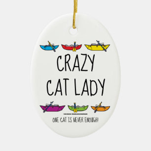 Crazy Cat Lady - Catarafters Keramisch Ornament