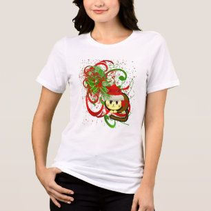 CRAZY Cat Lady Christmas Cat's Meow Tri-Blend Shirt