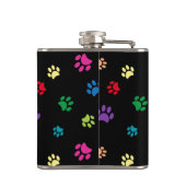 Crazy Cat Lady Colorful Paw Prins Heupfles (Achterkant)