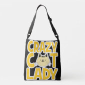 Crazy Cat Lady Crossbody Tas (Achterkant)