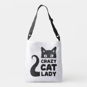 Crazy Cat Lady Crossbody Tas/Messenger Bag Crossbody Tas (Achterkant)