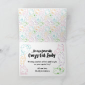 Crazy Cat Lady Custom Personalized Birthday Card Kaart (Binnen)