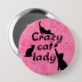 Crazy Cat Lady Cute Cats Achtergrond Button (Voorkant /achterkant)