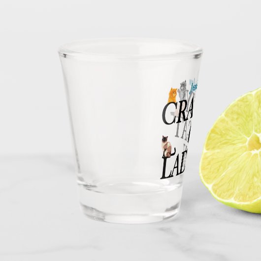 Crazy Cat Lady Cute Custom Shot Glas (Links)