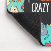 Crazy Cat Lady Cute en Playful Cat Pattern Muismat (Hoek)