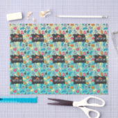 Crazy Cat Lady Cute en Playful Cat Pattern Tissuepapier (Craft)