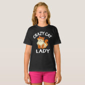 Crazy Cat Lady Cute Kitten Funny Kat Mam Gift T-shirt (Voorkant volledig)