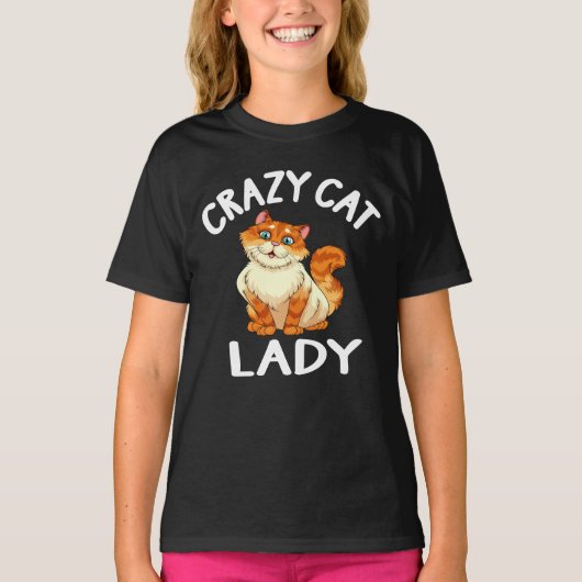 Crazy Cat Lady Cute Kitten Funny Kat Mam Gift T-shirt (Voorkant)