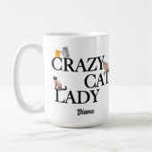 Crazy Cat Lady Cute Persoonlijk Koffiemok (Links)