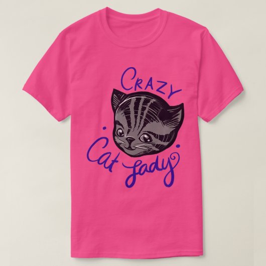 Crazy Cat Lady Cute Tiger Stripe Tabby Cat Art - T-shirt (Design voorkant)