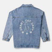 CRAZY CAT LADY DENIM JACKET (Achterkant)