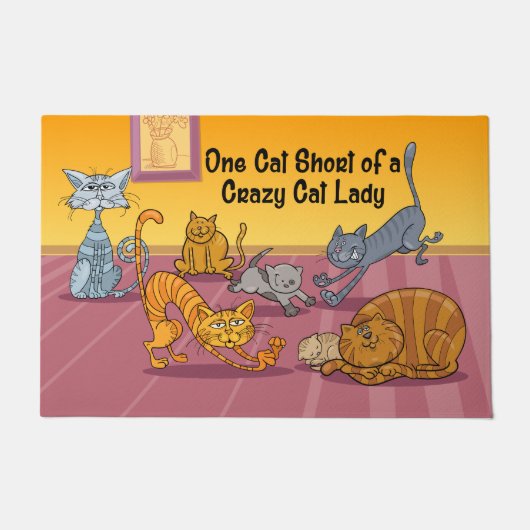 Crazy Cat Lady Doormat Deurmat (Voorkant)