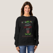 Crazy Cat Lady Elf Matching Family Group Christmas Trui (Voorkant volledig)