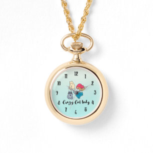 Crazy Cat Lady en 4 Cute Cats Horloge