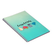 Crazy Cat Lady en 4 Cute Cats Notitieboek (Rechterzijde)