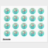 Crazy Cat Lady en 4 Cute Cats Ronde Sticker (Vel)
