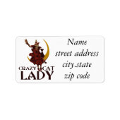 Crazy Cat Lady Etiket (Voorkant)