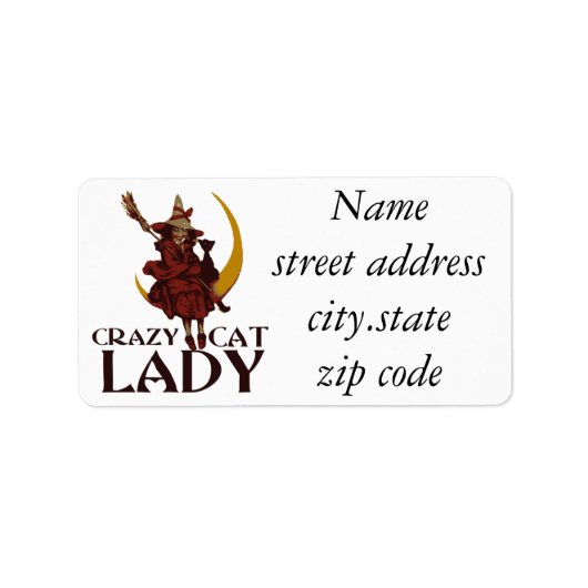 Crazy Cat Lady Etiket (Voorkant)