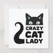 Crazy Cat Lady Flat Note Kaart / Wenskaart (Voorkant)