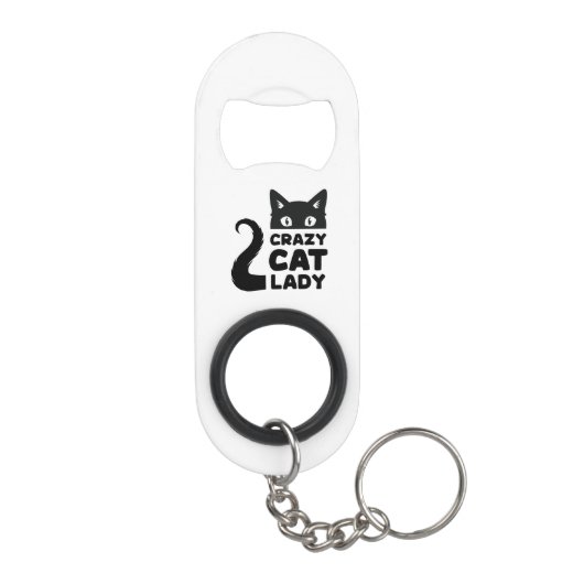 Crazy Cat Lady Flesopener Mini Flessenopener (Achterkant)