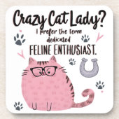 Crazy Cat Lady? Funny Cat Lover Gift  Bier Onderzetter (Voorkant)