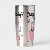Crazy Cat Lady? Funny Cat Lover Gift Geïsoleerde Drinkbeker (Links)