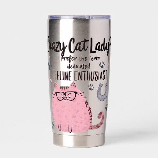 Crazy Cat Lady? Funny Cat Lover Gift Geïsoleerde Drinkbeker (Voorkant)