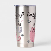 Crazy Cat Lady? Funny Cat Lover Gift  Geïsoleerde Drinkbeker (Rechts)