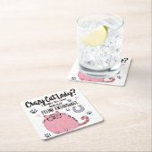 Crazy Cat Lady? Funny Cat Lover Gift  Kartonnen Onderzetters (Insitu)