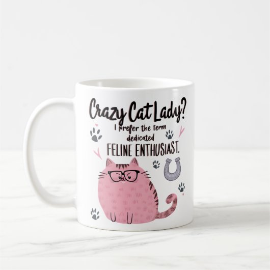 Crazy Cat Lady? Funny Cat Lover Gift  Koffiemok (Links)
