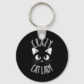 Crazy Cat Lady Funny Fur Mom Mother's Day Christma Sleutelhanger (Voorkant)