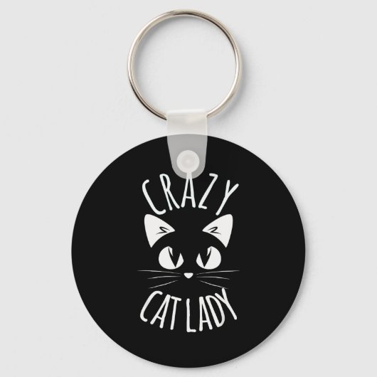 Crazy Cat Lady Funny Fur Mom Mother's Day Christma Sleutelhanger (Voorkant)